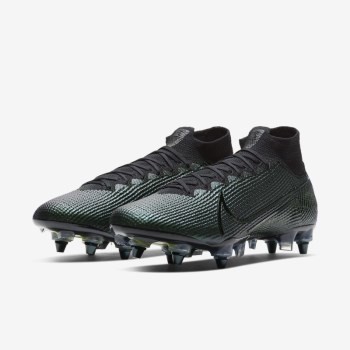 Nike Mercurial Superfly 7 Elite SG-PRO Anti-Clog Traction - Férfi Focicipő - Fekete/Fekete